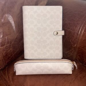 Coach Chalk Signature Planner with Zip Pencil Case